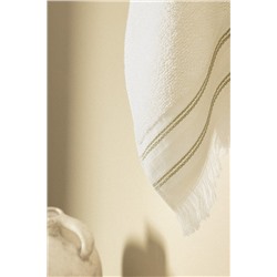 Clarna %100 Pamuk Yüz Havlusu - Beyaz/Yeşil