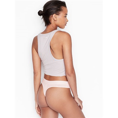 VICTORIA'S SECRET Stretch Cotton Logo Thong Panty