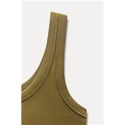 MERCERISED THREAD RIBBED T-SHIRT