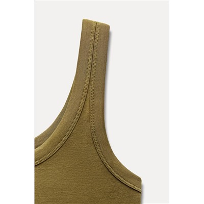 MERCERISED THREAD RIBBED T-SHIRT