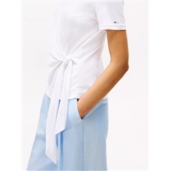 Side-Tie Crewneck T-Shirt