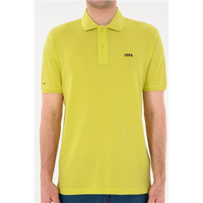 Erkek Regular Fit Polo Yaka Fıstık Yeşili Basic Tişört