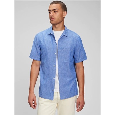 Linen-Cotton Vacay Shirt