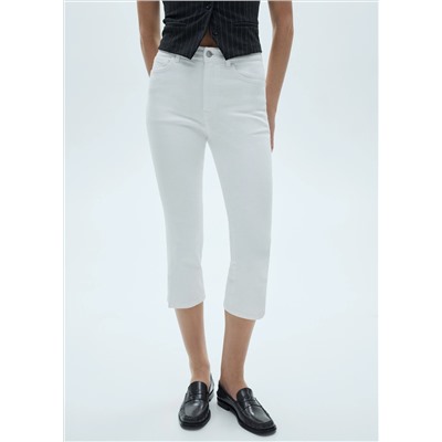 Jeans capri abertura lateral