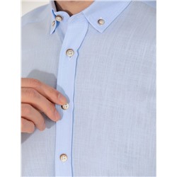 Açık Mavi Slim Fit Uzun Kollu Gömlek