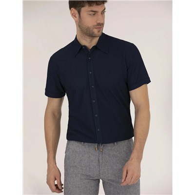 Lacivert Slim Fit Tişört