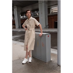 Платье свободного силуэта SUSTINERI со съемным поясом из неокрашенного денима