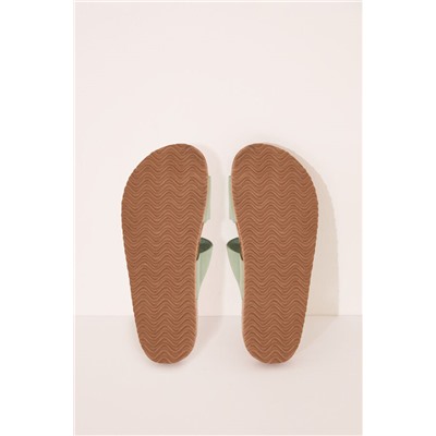 Sandalias zueco bio kaki