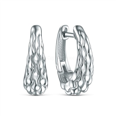 Серьги из серебра родированные С5222р