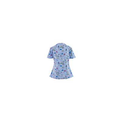 Dickies EDS Scrubs Dog Park Days Print Top