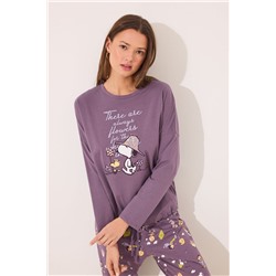 Pijama largo 100% algodón print Snoopy