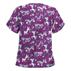 UA Frolic In The Flowers Berry Burst Scrub Top
