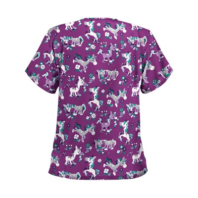 UA Frolic In The Flowers Berry Burst Scrub Top