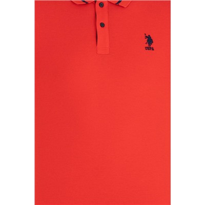 Erkek Kırmızı Basic Polo Yaka Tişört