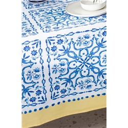 Ligny Masa Örtüsü - 150x150 cm - Mavi/Bej