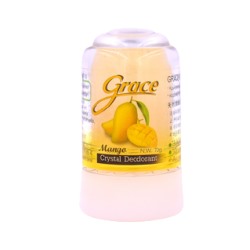 GRACE CRYSTAL ALUM DEODORANT MANGO 70 G / НАТУРАЛЬНЫЙ ДЕЗОДОРАНТ-КРИСТАЛЛ С ЭКСТРАКТОМ МАНГО ОТ GRACE 70 ГР
