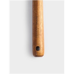 Шумовка, 33 см, силикон/дерево, молочный, Wenge