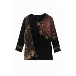 Camiseta mandala tachuelas