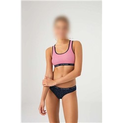 U.S. Polo Assn., U.S. Polo Assn. Kadın Yıldız Detaylı Büstiyer Takım - Lacivert - BNNTO66S25A1I