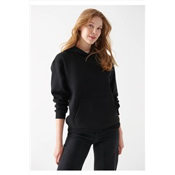 Mavi Kapüşonlu Siyah Sweatshirt 8816127-900