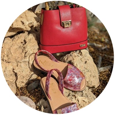Ab.Zapatos 320-8 Hojas Rojas+Ab.Zapatos PELLE Bambu (630) rojo