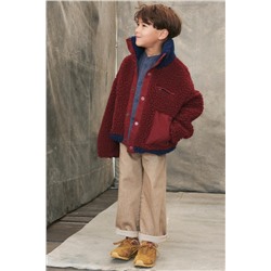 LIMITED EDITION CONTRAST FAUX SHEARLING JACKET