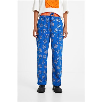 Pantalón largo floral