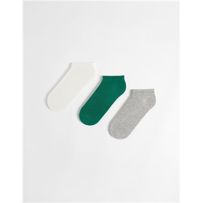 3 Pairs of Invisible Socks Pack, Men, Multicolour