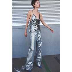 STRAIGHT MID-RISE METALLIC JEANS Z1975