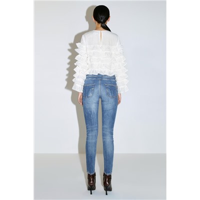 Blusa avolantada Blanco