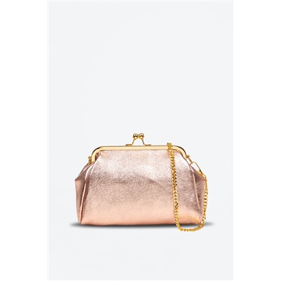 Bandolera de piel Ambivere Rosa dorado - Firenze Artegiani