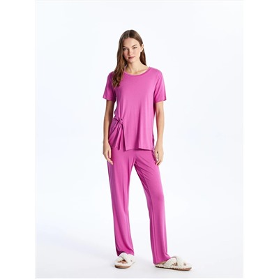 LC Waikiki Bisiklet Yaka Düz Kısa Kollu Kadın Pijama Takımı, LCW DREAM                                            
                                            Bisiklet Yaka Düz Kısa Kollu Kadın Pijama Takımı