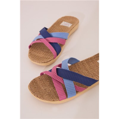 Sandalias tiras azul claro