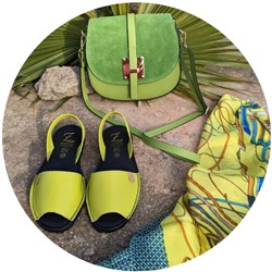 Ab.Zapatos 320-8 PC pistacho+Pelle 2704 pistacho+палантин Martina HYL (100) amarillo