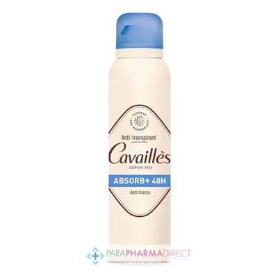 Cavaillès - Absorb+ 48H - Anti-Traces - Déodorant Spray 150 ml