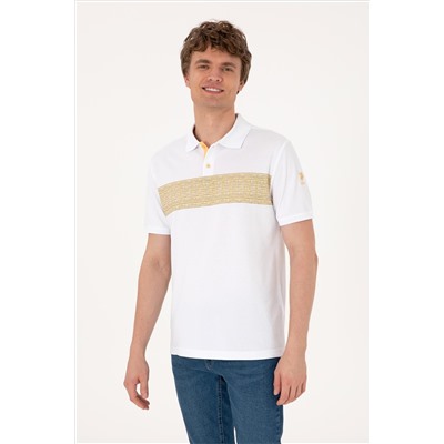 Erkek Regular Fit Polo Yaka Beyaz Tişört