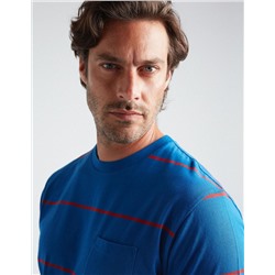Striped T-shirt, Men, Blue