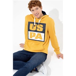 Erkek Safran Kapüşonlu Sweatshirt