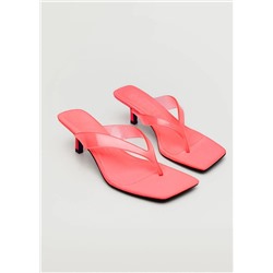 Sandalia vinilo tacón -  Mujer | MANGO OUTLET Melilla