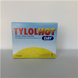 Средства д/лечения простуды и гриппа TYLOLHOT DAY 12 пакетиков