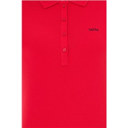 Kadın Kırmızı Basic Polo Yaka Tişört