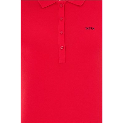 Kadın Kırmızı Basic Polo Yaka Tişört
