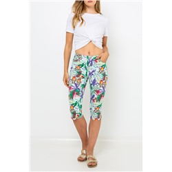 Pantalón pirata Verde y violeta