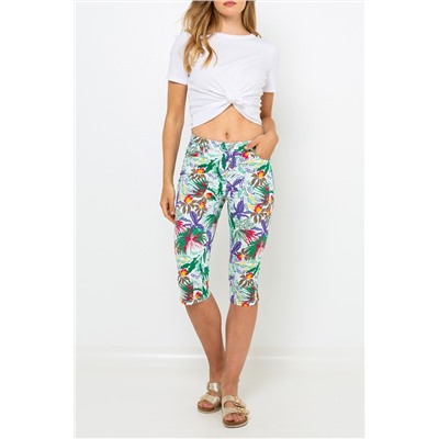 Pantalón pirata Verde y violeta