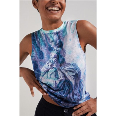 Camiseta arty canalé
