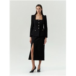 Твидовый жакет с квадратным вырезом, ML821/camadi
