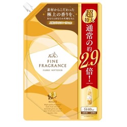 NISSAN FaFa Fine fragrance BEAUTE Кондиционер для белья с антистатиком, аромат цветов и мускуса, сменная упаковка с крышкой 1440мл