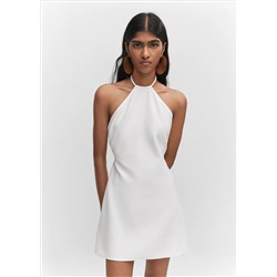 Vestido halter detalle metálico