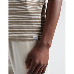 Striped T-shirt, Men, Dark Beige