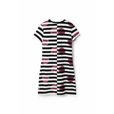Vestido corto slim rayas